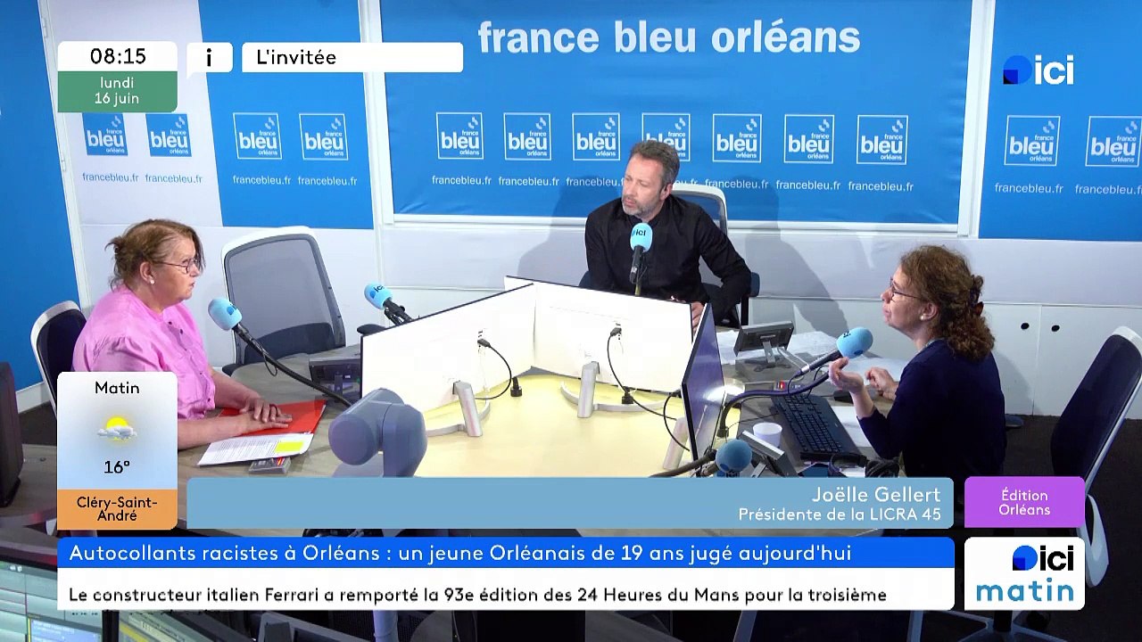 ICI ORLEANS - L'invité d'ICI Orléans : Joëlle Gellert présidente de la LICRA Loiret