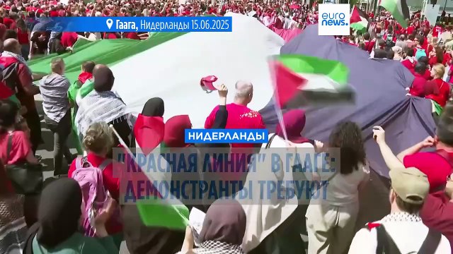 Красная линия в Нидерландах: десятки тысяч требуют прекратить насилие в Газе