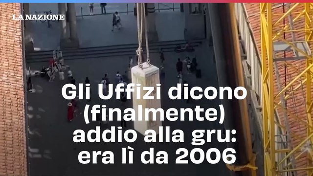 Gli Uffizi dicono (finalmente) addio alla gru: era lì da 2006
