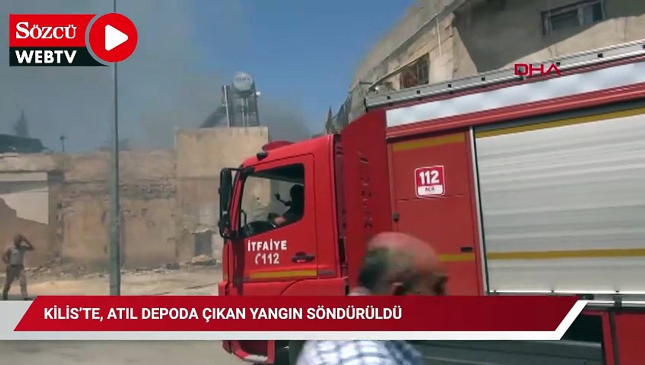 Kilis’te, atıl depoda çıkan yangın söndürüldü