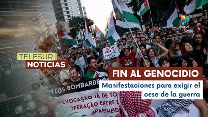 Ciudadanos de Brasil se manifestaron para exigir el fin del genocidio en Palestina