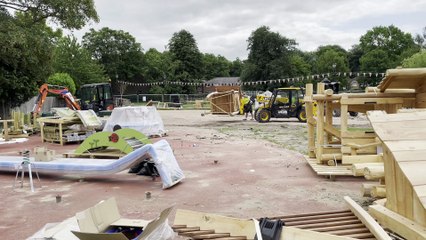 Work on Gostrey Meadow play area upgrade in Farnham