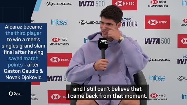 Alcaraz 'still can't believe' comeback win in French Open final