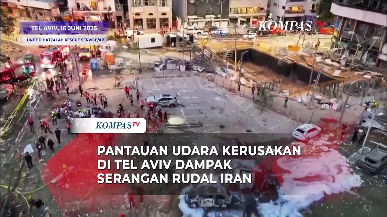 Pantauan Udara Kerusakan di Tel Aviv Dampak Serangan Rudal Iran