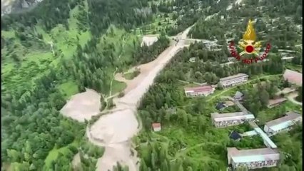 Borca di Cadore, il video della ricognizione in elicottero della frana