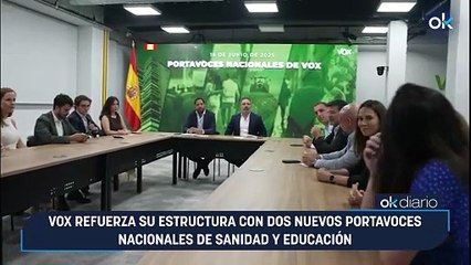 Vox refuerza su estructura con dos nuevos portavoces nacionales de Sanidad y Educación