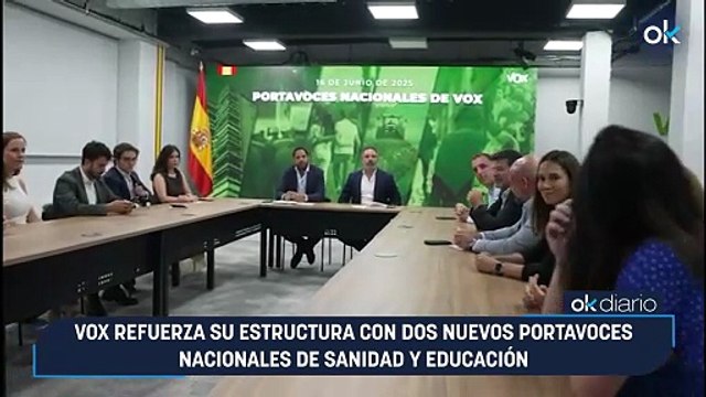 Vox refuerza su estructura con dos nuevos portavoces nacionales de Sanidad y Educación