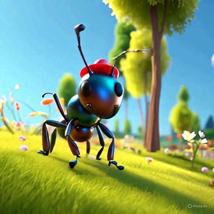 3d ant is walking