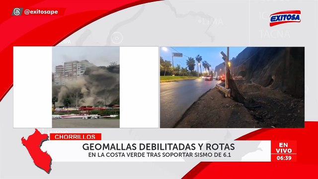 Costa Verde: Tránsito restablecido tras desprendimientos por sismo de magnitud 6.1 en Lima y Callao