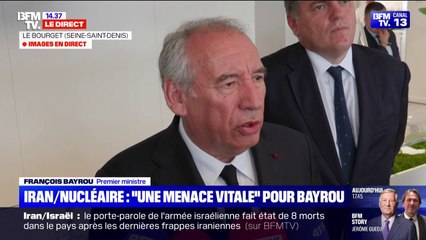 François Bayrou; "La menace iranienne sur Israël est immédiate et vitale"