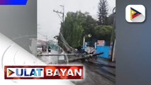 Malakas na hangin, naranasan sa Caloocan City; ilang poste, nagtumbahan