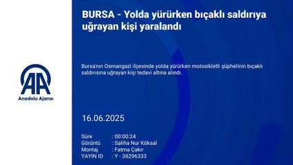 Bursa\'da yolda yürürken dehşeti yaşadı