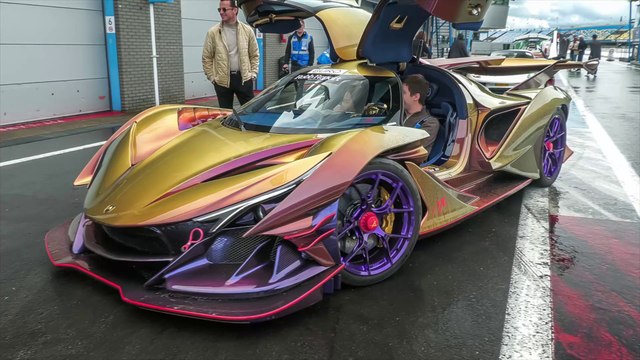 $4.0 Million Apollo IE Golden Dragon - SCREAMING V12 Sounds, Revs & Powerslides !