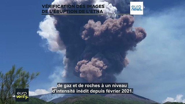 EuroVerify : ces vidéos de l'éruption de l'Etna sont-elles réelles ou générées par l'IA ?