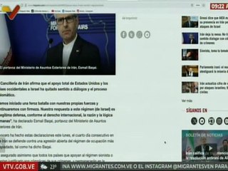 Cancillería de Irán declara legitimidad de su respuesta ante ataques israelíes