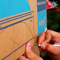 Make a lovely fireplace using only cardboard!🔥🥰