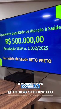 Corbélia recebe R$ 500 mil para melhorar atendimento em unidades de saúde