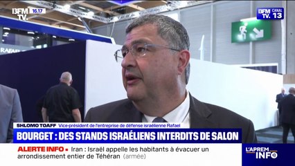 Bourget : "Le gouvernement français n’a pas passé d’accord avec nous", explique le vice-président de l’entreprise de défense israélienne Rafael.