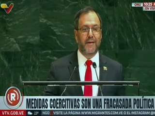 Canciller Yván Gil: Las medidas coercitivas unilaterales amenazan el orden jurídico internacional