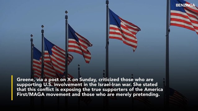 Marjorie Taylor Greene Slams 'Fake' America First Supporters Over Israel-Iran Conflict