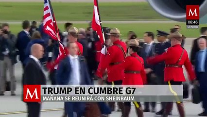 Trump llega a Canadá para Cumbre del G7; se reunirá con Sheinbaum este martes