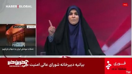 İran Devlet Televizyonu binası saldırının ardından görüntülendi