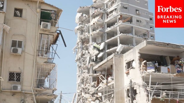 Footage Captures Major Damage Caused By Iranian Missile Strike In Bat Yam, Israel