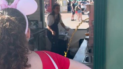 Malfunctioning slushie machine in France turns drink station into a public spectacle