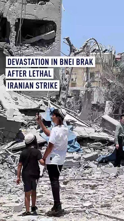 Devastation in Bnei Brak after lethal Iranian strike