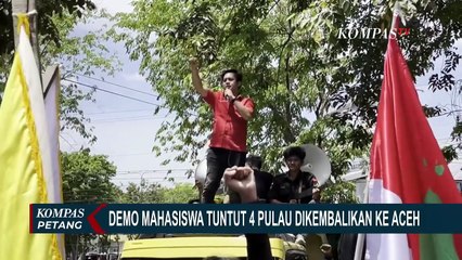 Aksi Demo Mahasiswa Tuntut 4 Pulau yang Diperebutkan Dikembalikan ke Aceh