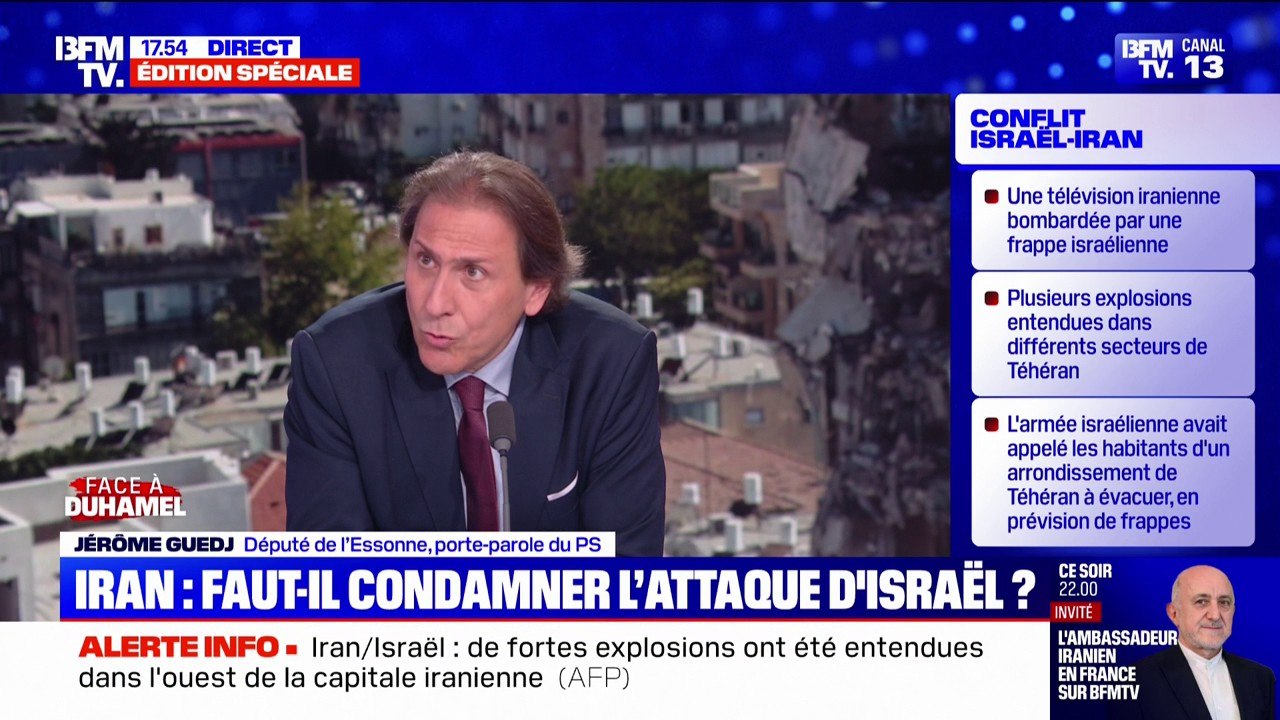 Iran: "Qui se plaindrait de la déstabilisation du régime des mollahs?", feint de s'interroger Jérôme Guedj, député de l’Essonne et porte-parole du PS