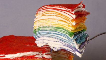 Our Rainbow Crêpe Cake Will Bring Joy To Everyone You Serve It To