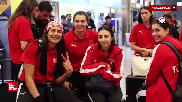 A Milli Kadın Basketbol Takımı, Avrupa Şampiyonası için Atina'ya geldi