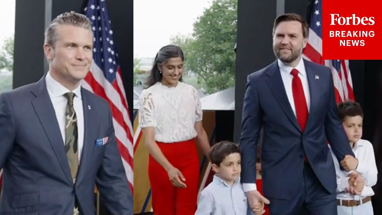 JD Vance, Pete Hegseth Arrive At U.S. Army's 250th Birthday Parade