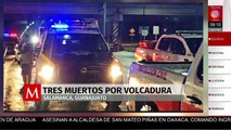 Volcadura en Salamanca, junto a central de autobuses, cobra la vida de tres personas