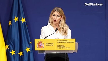Yolanda Díaz exige a Sánchez el fin de los aforamientos y prohibir a las administraciones contratar con empresas "corruptoras"