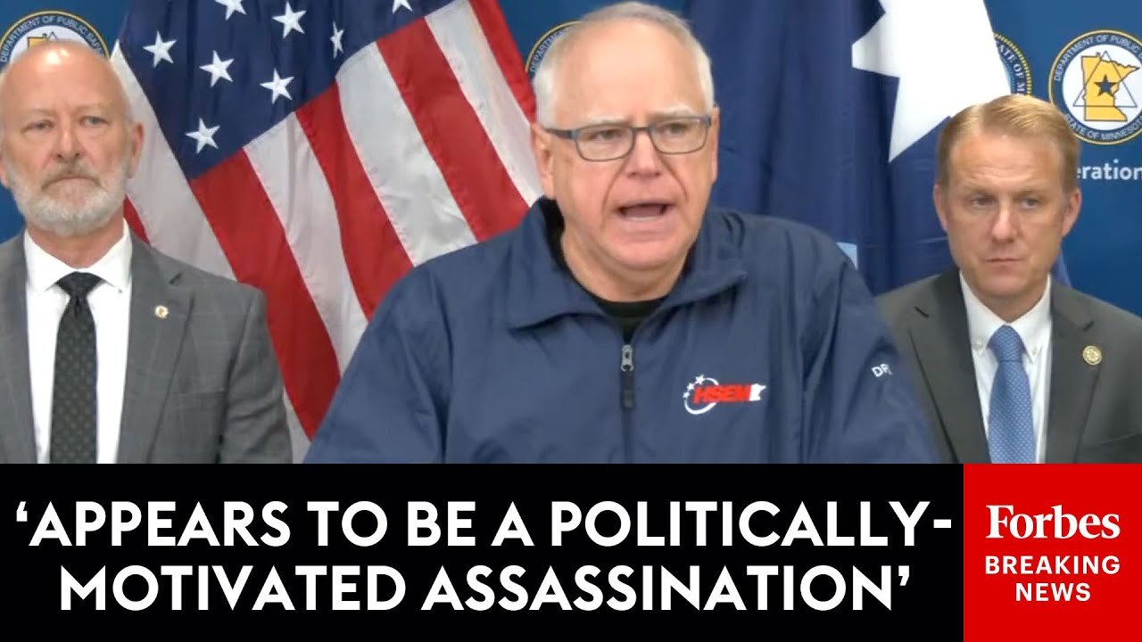 Minnesota Governor Tim Walz Holds Press Briefing After 2 Democratic Lawmakers Shot, One Killed