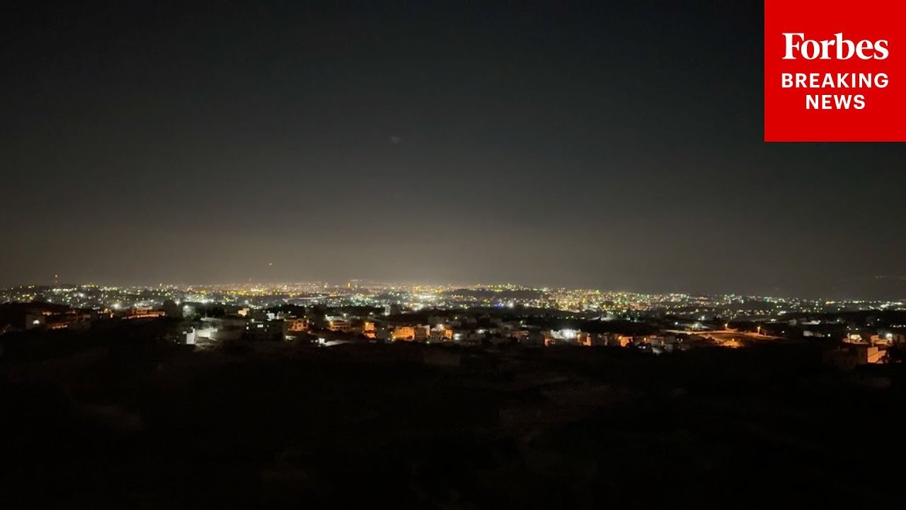 Iranian Missiles Fired At Israel Are Seen In The Sky Above Bethlehem