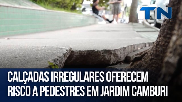 Calçadas irregulares oferecem risco a pedestres em Jardim Camburi