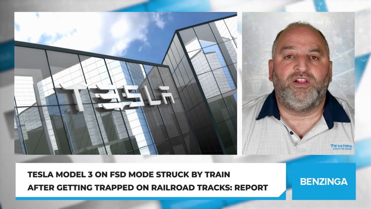 Tesla Model 3 On FSD Mode Struck By Train After Getting Trapped On Railroad Tracks: Report