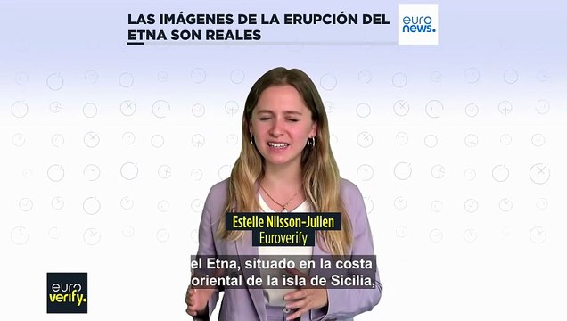 Euroverify: Los vídeos turísticos de la erupción del Etna son reales, no generados por IA