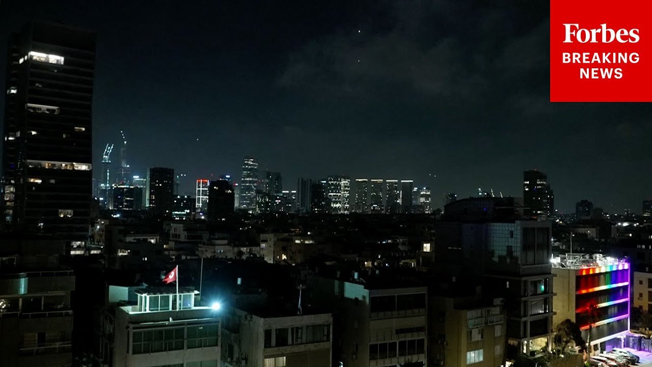 Iranian Missiles Are Intercepted Over Tel Aviv, Israel