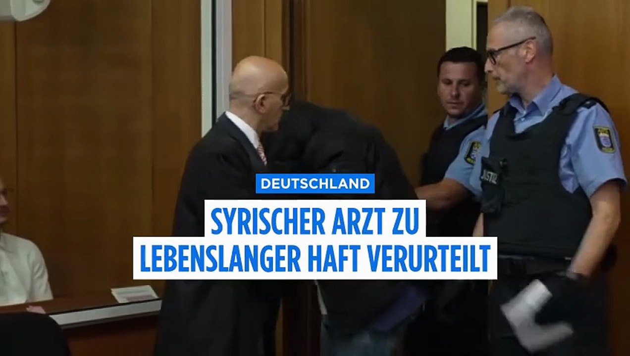 Syrischer 'Folterarzt' in Frankfurt zu lebenslanger Haft verurteilt