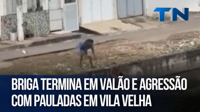 Briga termina em valão e agressão com pauladas em Vila Velha