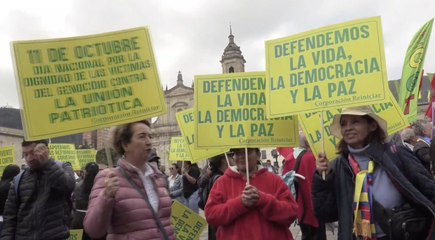 Un puñado de personas se reúne en Bogotá al plantón en defensa de la reforma laboral de Petro