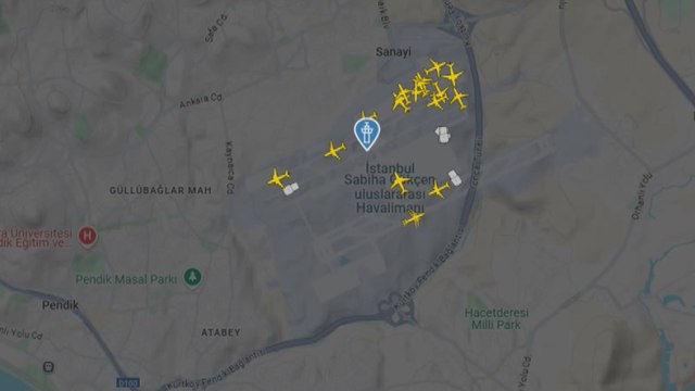 Sabiha Gökçen Havalimanı'na iniş yapan uçağa lazer ışığı tutuldu