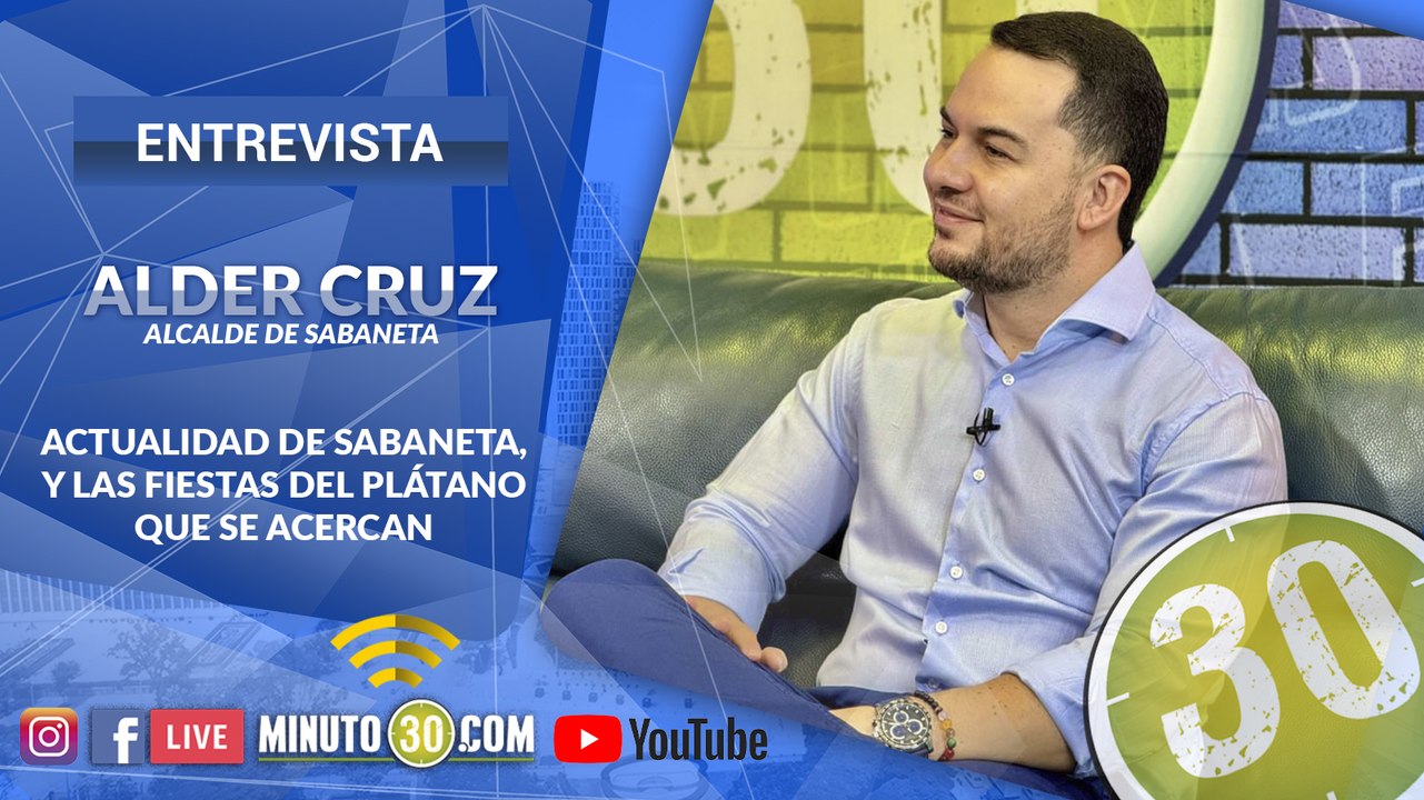 El alcalde de Sabaneta, Alder Cruz, habla en exclusiva con Minuto30