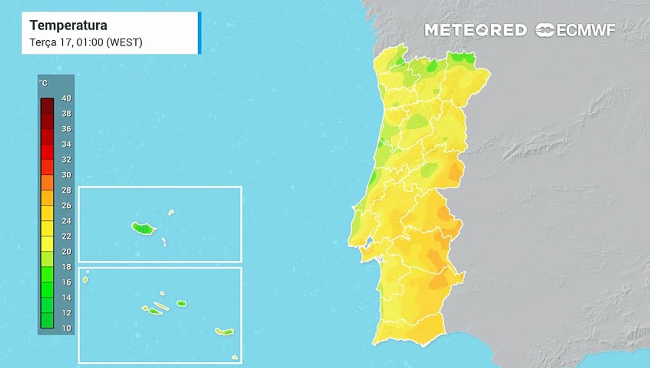 Temperaturas elevam-se em Portugal Continental até aos 40 ºC, em semana em que não se prevê precipitação.
