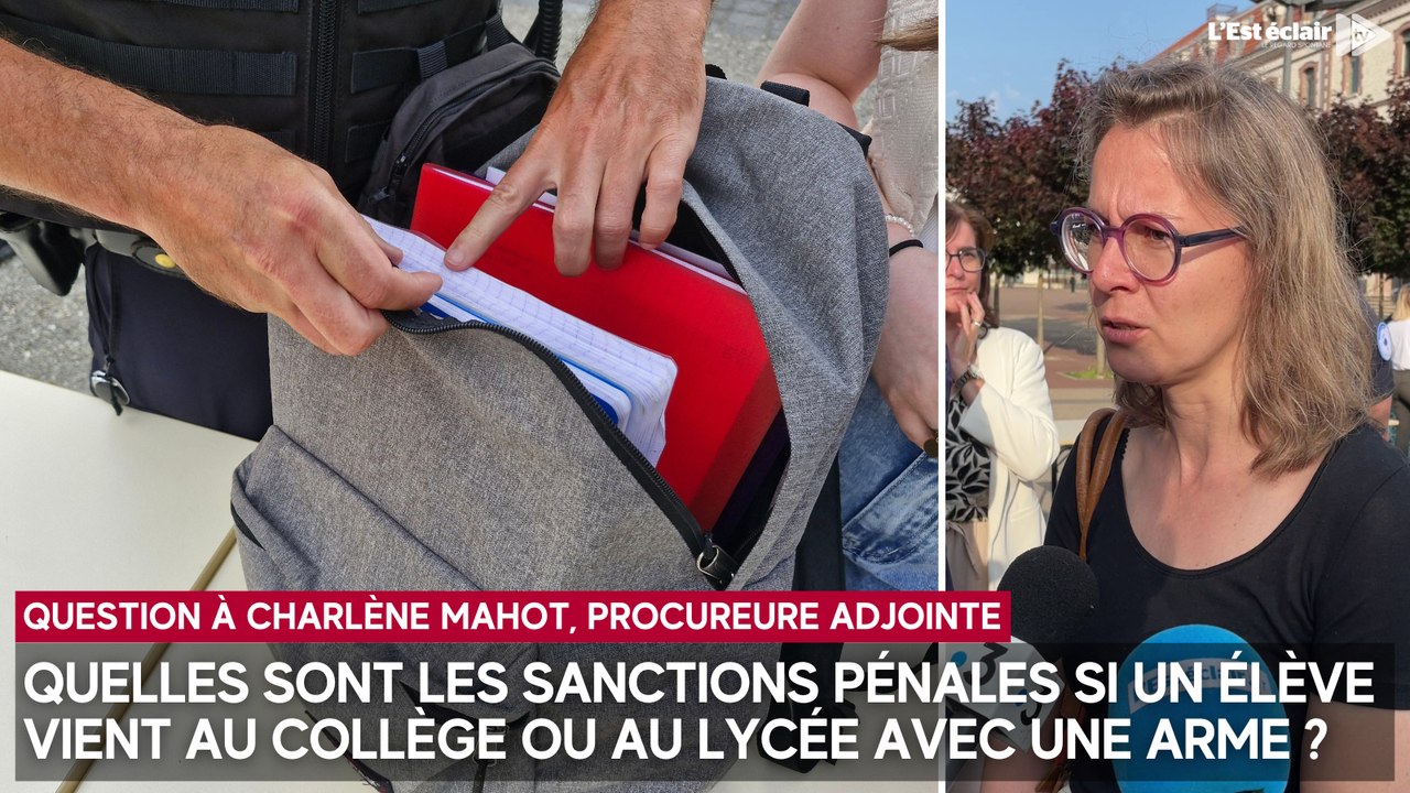 Quelles sont les sanctions pénales si un élève vient au collège ou au lycée avec une arme ?