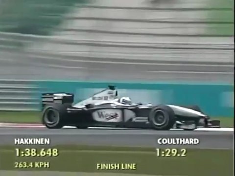 F1 – David Coulthard (McLaren Mercedes V10) lap in qualifying – Malaysia 2000